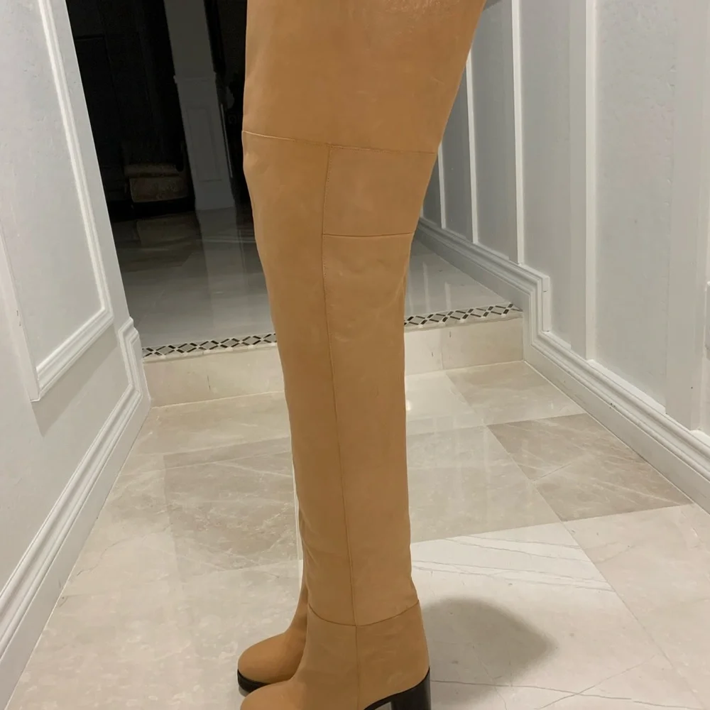 ISABEL MARANT Tan Lurna Tall Boots Size 37